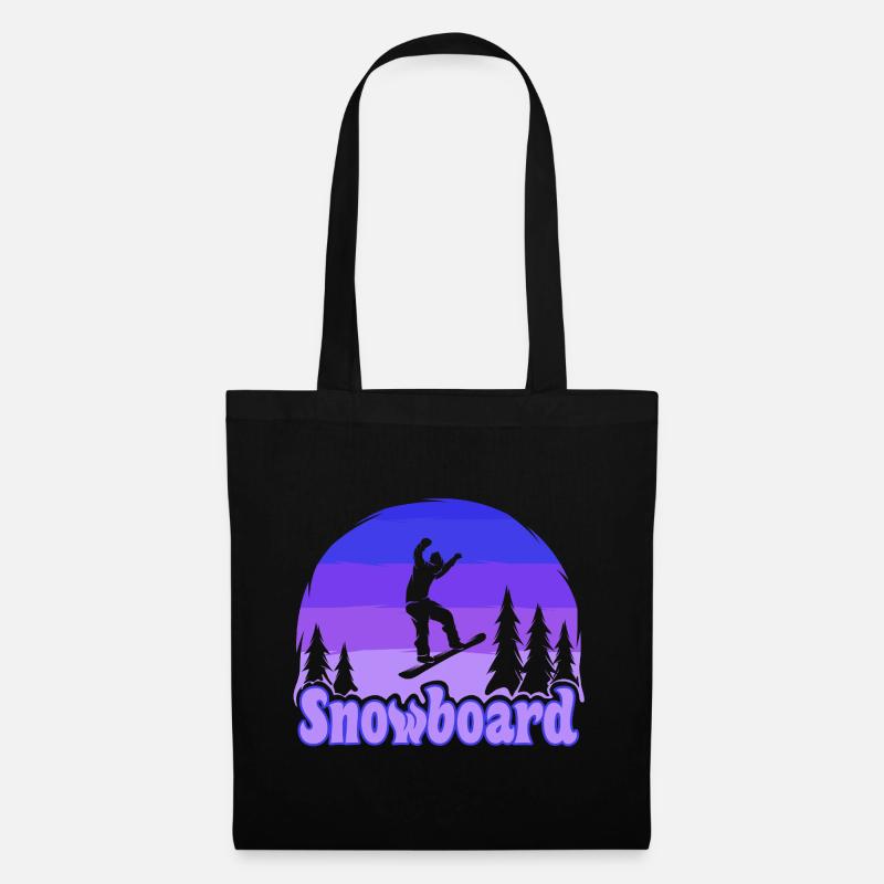 snowboard snowboarding - Stoffbeutel - Schwarz