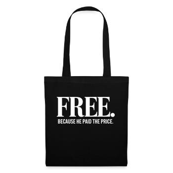 Libre parce qu’il a payé le prix chrétien - Sac en tissu - noir - Devant