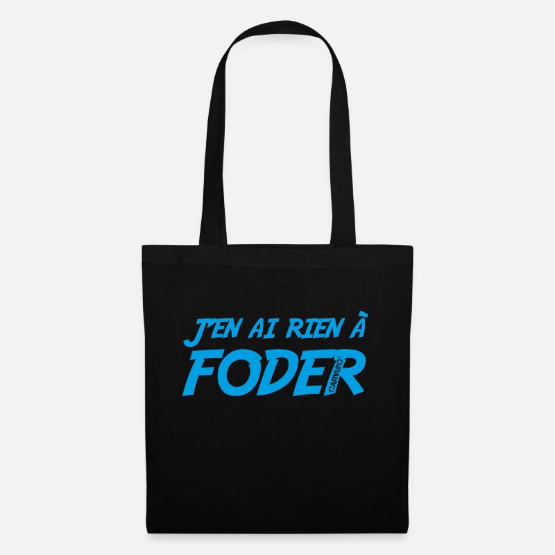 650628 142398256 J en ai rien a foder Bleu - Sac en tissu - noir