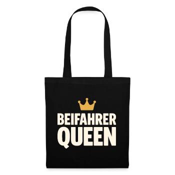 Passenger Queen lettering with crown - Tote Bag - black - Front