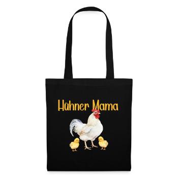 Hühner Mama Muttertag Mutterschaft Mama Elternteil - Stoffbeutel - Schwarz - Vorne