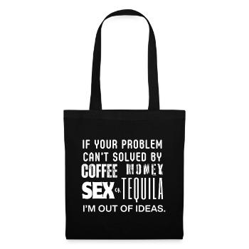 Out Of Ideas Kaffee Tequila T-Shirt - Stoffbeutel - Schwarz - Vorne