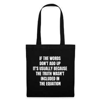 if the words don't add up it's usually because - Stoffbeutel - Schwarz - Vorne