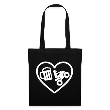 Heart Quad Beer - Tote Bag - black - Front
