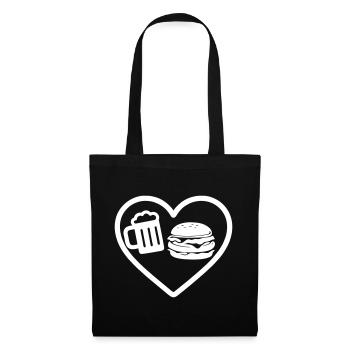 Heart Burger Beer - Tote Bag - black - Front