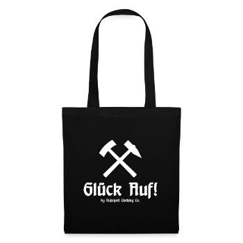 Glück Auf! - Ruhrpott - Zeche - Zollverein - Stoffbeutel - Schwarz - Vorne