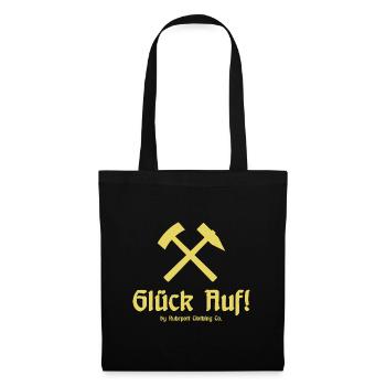 Glück Auf! - Ruhrpott - Zeche - Zollverein - Stoffbeutel - Schwarz - Vorne