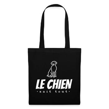 Le chien sait tout - Sac en tissu - noir - Devant