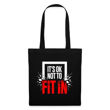 C’est normal de ne pas s’intégrer à la motivation de l’individualité - Sac en tissu - noir - Devant