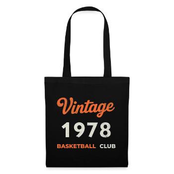 Vintage 1978 – Basketball Club Retro Birth Year - Tote Bag - black - Front
