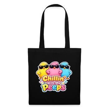 Chillin with my Peeps Happy Easter Easter Chick - Tote Bag - black - Front