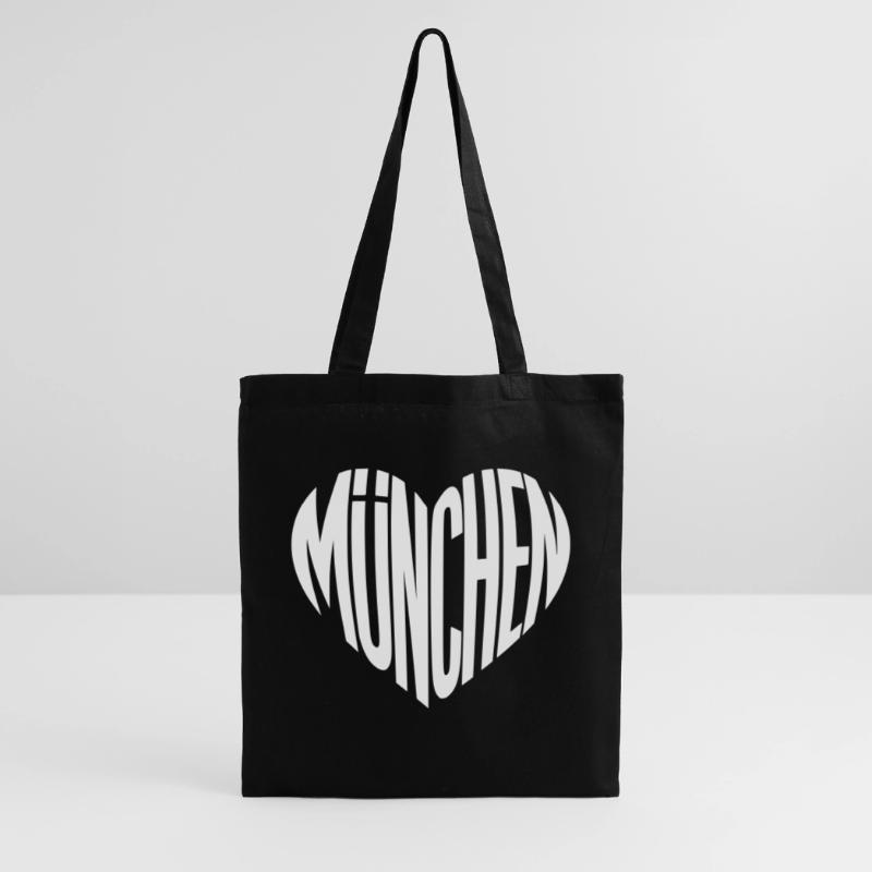 Silhouette de cœur de Munich - Variable de couleur du design Sac en tissu