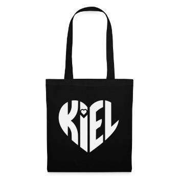 Kiel Heart Typography - Tote Bag - black - Front