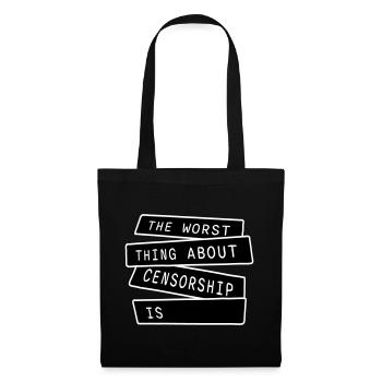 Le pire dans la censure, c’est l’ironie amusante - Sac en tissu - noir - Devant