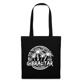 Gibraltar Palmenkreis Logo - Stoffbeutel - Schwarz - Vorne