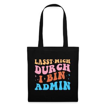Laissez-moi passer par l’administration rétro technicien administratif - Sac en tissu - noir - Devant