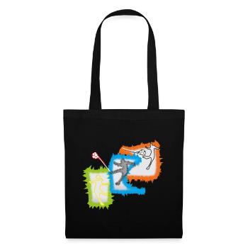 Joueurs de football - Sac en tissu - noir - Devant