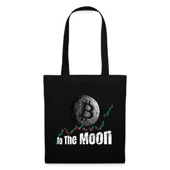Bitcoin jusqu’à la Lune - Sac en tissu - noir - Devant