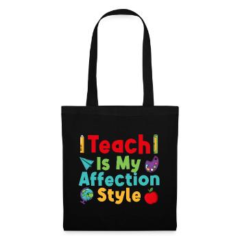 Enseignant de maternelle Style d’affection Enseignant de maternelle - Sac en tissu - noir - Devant