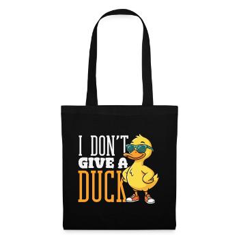 Motifs drôles de canards Citons amoureux de canards - Sac en tissu - noir - Devant