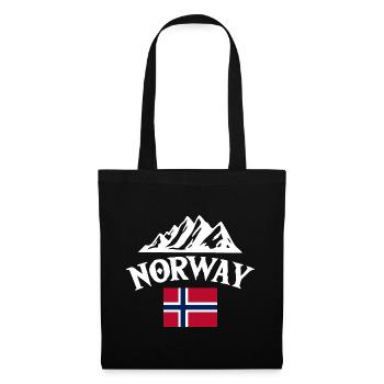 Norway Vacation Norge Fjords Travel Scandinavian - Stoffbeutel - Schwarz - Vorne
