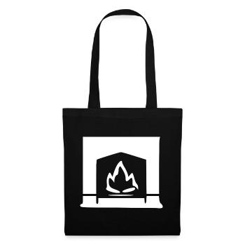 Fireplace Flame White Gift - Tote Bag - black - Front