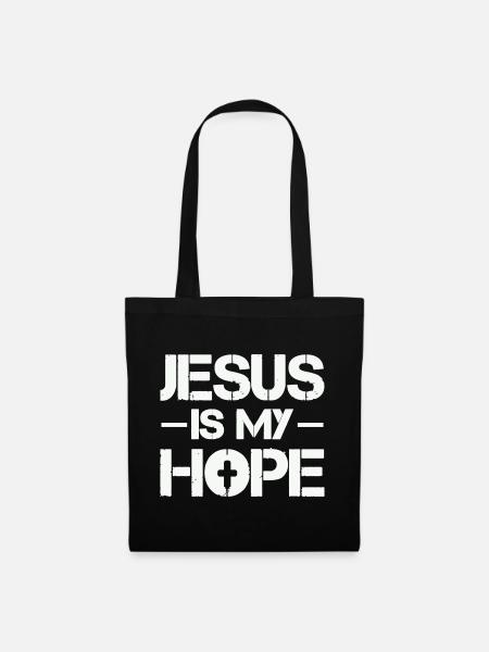 Jesus ist meine Hoffnung - Stoffbeutel - Schwarz