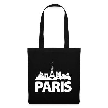 PARIS Skyline white - Tote Bag - black - Front