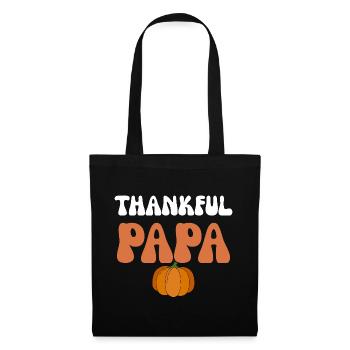 Thankful Papa Thanksgiving Matching Familiengeschenk - Stoffbeutel - Schwarz - Vorne