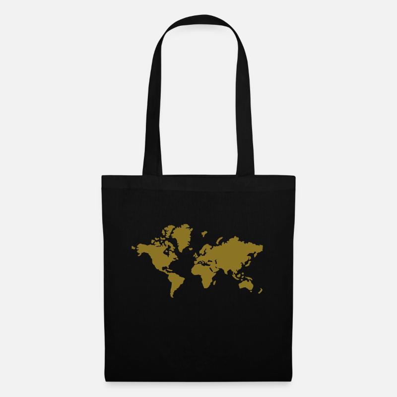 World map - Tote Bag - black