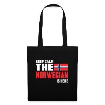 Keep Calm The Norwegian / Norwegen / Geschenk - Stoffbeutel - Schwarz - Vorne
