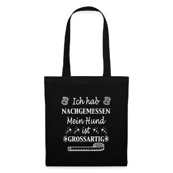 I've measured - dog motif - dog talk - Tote Bag - black - Front