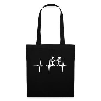 Heart Beat Drum - Sac en tissu - noir - Devant