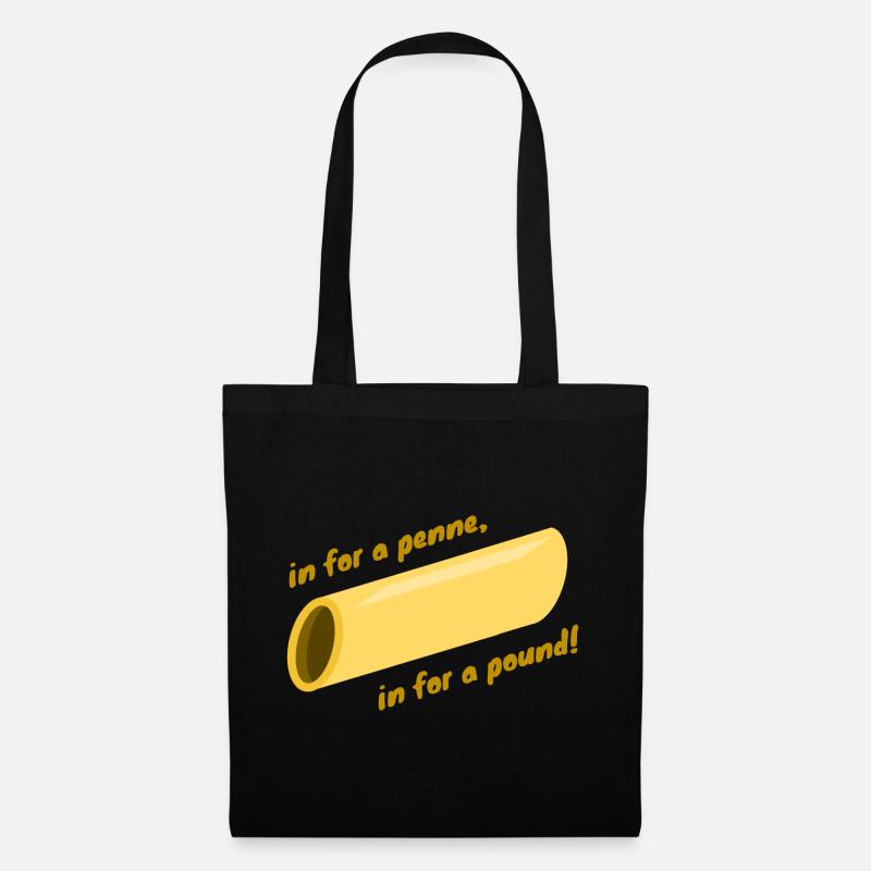 Dans une penne ... - Sac en tissu - noir