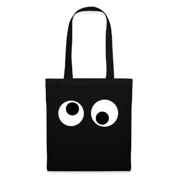 yeux - Sac en tissu - noir - Devant