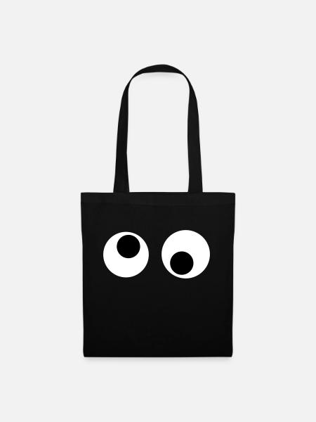 Augen - Stoffbeutel - Schwarz