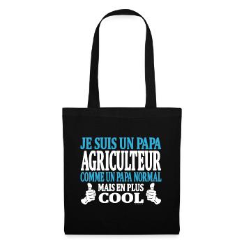 Je suis un papa agriculteur - Sac en tissu - noir - Devant