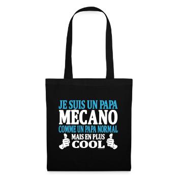 Je suis un papa mécano - Sac en tissu - noir - Devant