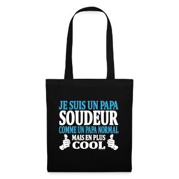 Je suis un papa soudeur - Sac en tissu - noir - Devant