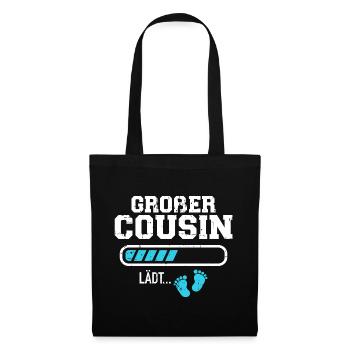 Großer Cousin - Stoffbeutel - Schwarz - Vorne
