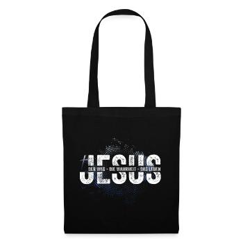 JESUS CHRISTUS Christlich Geschenkidee Christ - Stoffbeutel - Schwarz - Vorne