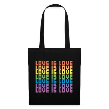LGBTQ Love Is Love Gay Lesbian Pride Equality Gift - Tote Bag - black - Front