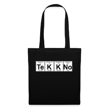 Tekkno Chemische Elemente Rave - Stoffbeutel - Schwarz - Vorne