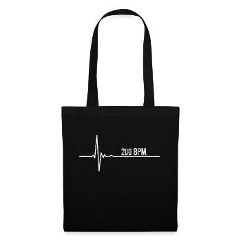 200BPM Uptempo Techno Hardstyle - Sac en tissu - noir - Devant