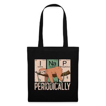 Funny Sloth Chemistry - Je fais une sieste périodique - Sac en tissu - noir - Devant