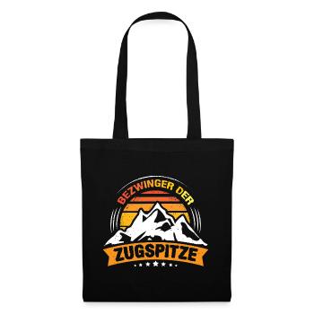 Zugspitze Berge Bergsteiger Klettern - Stoffbeutel - Schwarz - Vorne