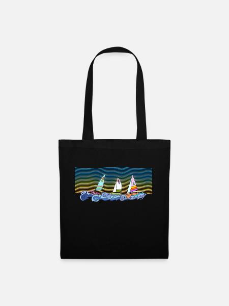 Segelboote - Stoffbeutel - Schwarz