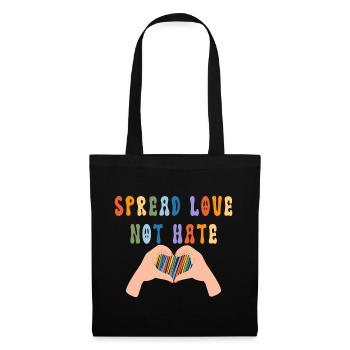 Spread Love Not Hate - Tote Bag - black - Front