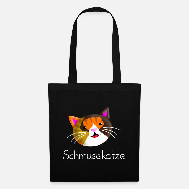 Schmusekatze - Stoffbeutel - Schwarz