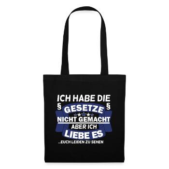 Ordnungsamt Dienst Arbeit Beamter Geschenk - Stoffbeutel - Schwarz - Vorne